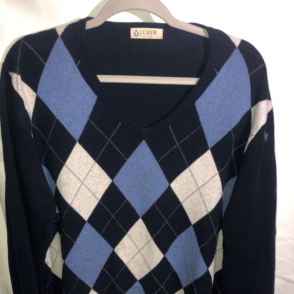 J. Crew argyle sweater